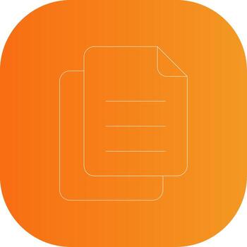 Copy Line Gradient Curve Icon vector