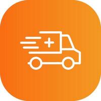 Medicine Delivery Line Gradient Curve Icon vector