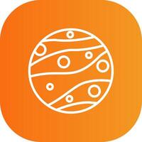 Mars Line Gradient Curve Icon vector