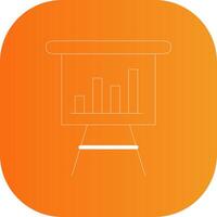 Presentation Line Gradient Curve Icon vector