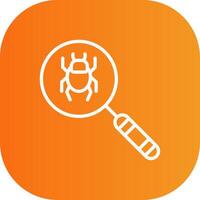 Detection Line Gradient Curve Icon vector