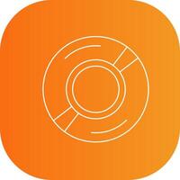 Compact Disk Line Gradient Curve Icon vector