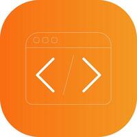 Web Programing Line Gradient Curve Icon vector