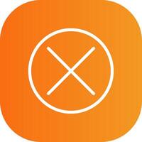 Cancel Line Gradient Curve Icon vector