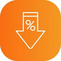 Discount Line Gradient Curve Icon vector