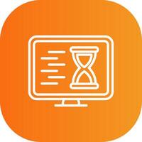 Checklist Line Gradient Curve Icon vector