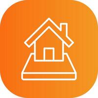 Plot Line Gradient Curve Icon vector