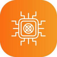Gpu Mining Line Gradient Curve Icon vector