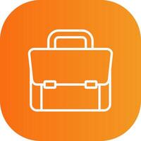Suitcase Line Gradient Curve Icon vector