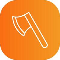 Axe Line Gradient Curve Icon vector
