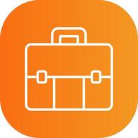 Suitcase Line Gradient Curve Icon vector