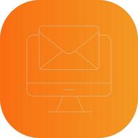Mail Line Gradient Curve Icon vector