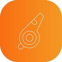Whistle Line Gradient Curve Icon vector