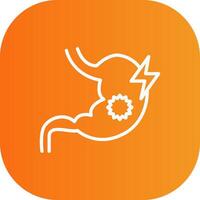 Abdominal pain Line Gradient Curve Icon vector