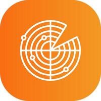 Radar Line Gradient Curve Icon vector