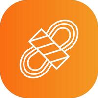 Rope Line Gradient Curve Icon vector