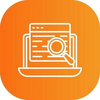 Search Data Line Gradient Curve Icon vector