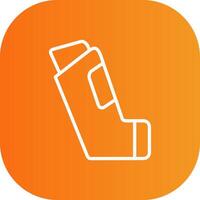 asthma Line Gradient Curve Icon vector