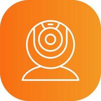 web camera Line Gradient Curve Icon vector