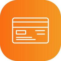 Credit Card Line Gradient Curve Icon vector