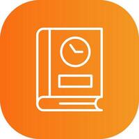 Duration Line Gradient Curve Icon vector