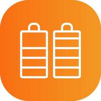 Battery Line Gradient Curve Icon vector