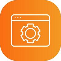 Web Optimization Line Gradient Curve Icon vector