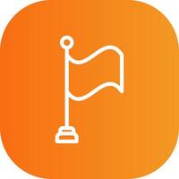Flag Line Gradient Curve Icon vector