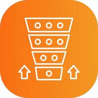Funnel Chart Line Gradient Curve Icon vector