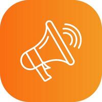 Mega Phone Line Gradient Curve Icon vector