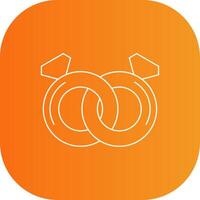Ring Line Gradient Curve Icon vector