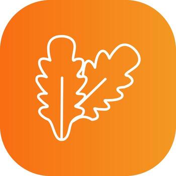 Arugula Line Gradient Curve Icon vector