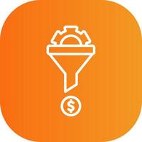 Conversion Line Gradient Curve Icon vector