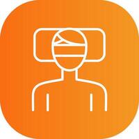 Fever Line Gradient Curve Icon vector