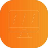 Monitor Line Gradient Curve Icon vector
