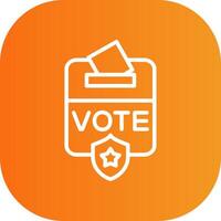 Voting Box Line Gradient Curve Icon vector