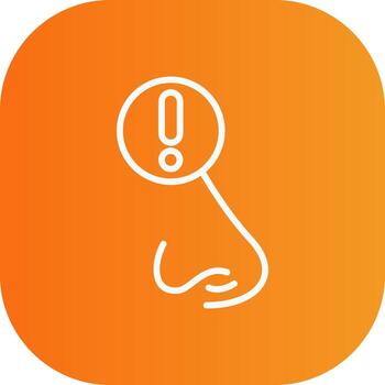 dificultad respiración línea degradado curva icono vector