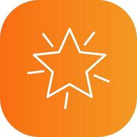 Star Line Gradient Curve Icon vector