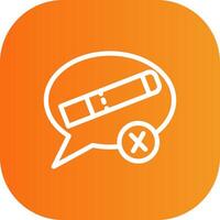 Quit Smoking Line Gradient Curve Icon vector