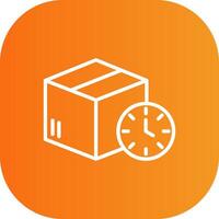 Delivery Time Line Gradient Curve Icon vector