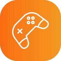 Play Game Line Gradient Curve Icon vector