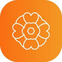 Mint Marigold Line Gradient Curve Icon vector