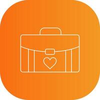 Suitcase Line Gradient Curve Icon vector
