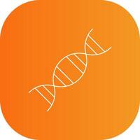 DNA Line Gradient Curve Icon vector