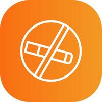 Smoking Free Line Gradient Curve Icon vector