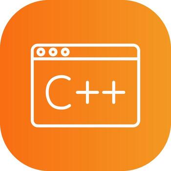 Development Line Gradient Curve Icon vector