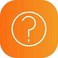 Help Line Gradient Curve Icon vector