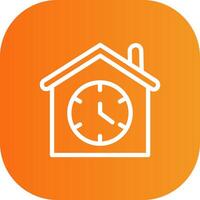 Waiting Line Gradient Curve Icon vector