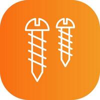 Screw Line Gradient Curve Icon vector