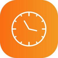 Clock Line Gradient Curve Icon vector